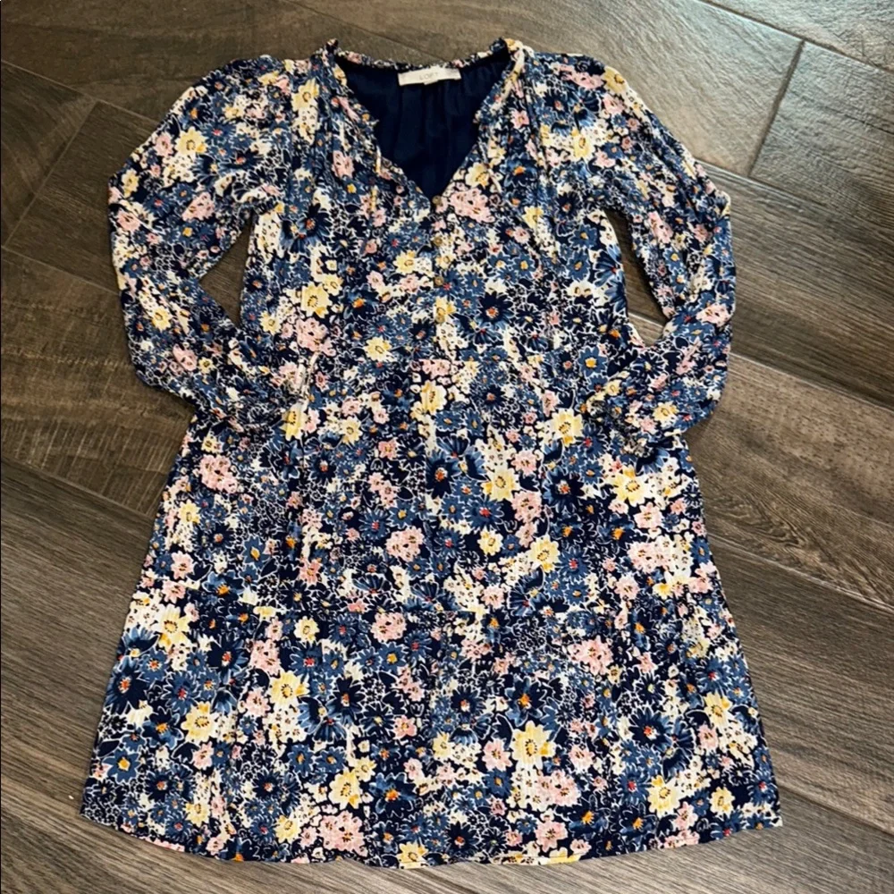 LOFT Dessert Garden Tiered Pocket Dress - Picture 3 of 3